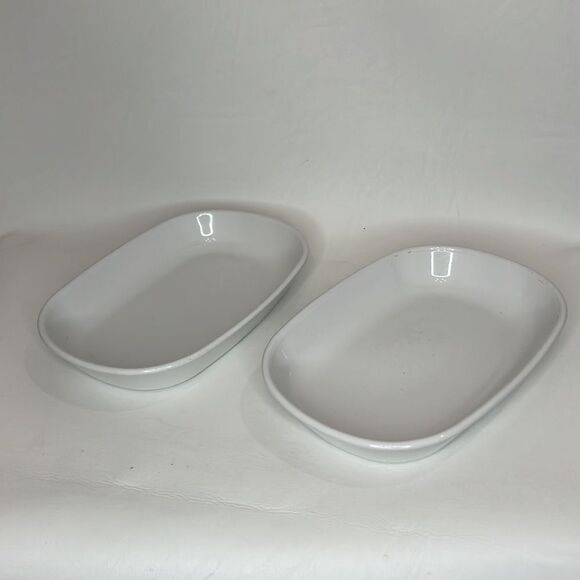 Corning Ware Sidekick 4 1/2 X 6 3/4 Inches 10 Oz Each Oven Microwave Set 2 White - Picture 2 of 9